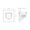 Single schuko socket with USB-A+C mokko VIDEX NOTA (VF-NT-SK1GUC-BR) - photo №5