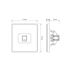 CAT6e single computer socket white matte VIDEX NOTA (VF-NT-SK1PC6-WH) - photo №5