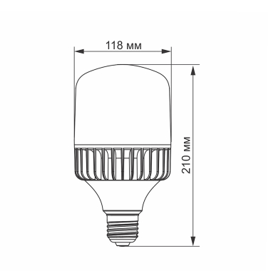 LED lamp VIDEX A118 50W E27 5000K - photo №3