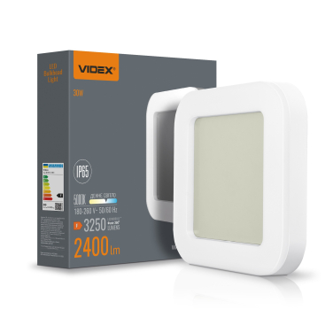 LED світильник ART IP65 квадратний VIDEX 30W 5000K - фото