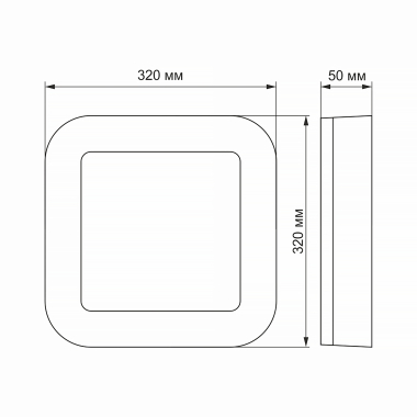 LED lamp ART IP65 square VIDEX 30W 5000K - photo №4