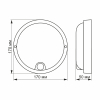 LED світильник з датчиком ІЧ IP54 круглий VIDEX 12W 5000K сенсорний білий - фото №5