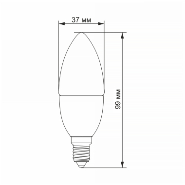 LED лампа VIDEX  C37e 3.5W E14 4100K - фото №3