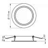 LED Luminaire Back recessed round VIDEX 15W 5000K Black - photo №5
