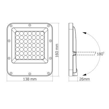 LED floodlight PREMIUM VIDEX 30W 5000K AC/DC12-48V - photo №7