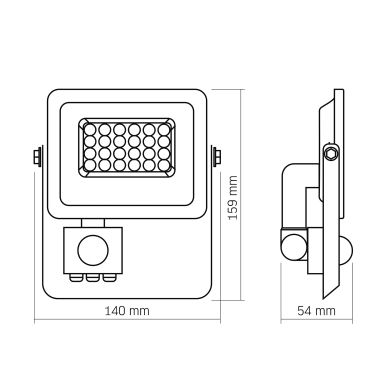LED прожектор VIDEX F2e 20W 5000K з датчиком руху та освітленості - фото №10