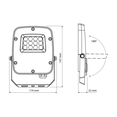 LED Floodlight VIDEX F5 10W 3000-5000-6500K 230V White (VL-F5-010CW) - photo №14