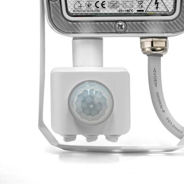 LED Floodlight VIDEX F5 10W 3000-5000-6500K with motion sensor 230V White (VL-F5-010CW-S) - photo №4