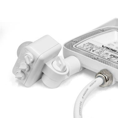 LED Floodlight VIDEX F5 10W 3000-5000-6500K with motion sensor 230V White (VL-F5-010CW-S) - photo №7