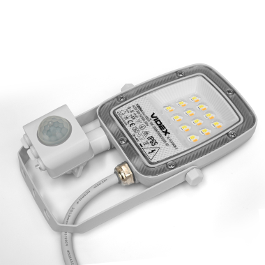 LED Floodlight VIDEX F5 10W 3000-5000-6500K with motion sensor 230V White (VL-F5-010CW-S) - photo №8