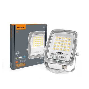 LED Floodlight VIDEX F5 20W 3000-5000-6500K 230V White (VL-F5-020CW) - photo