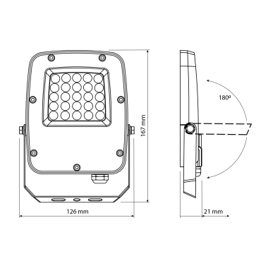 LED Floodlight VIDEX F5 20W 3000-5000-6500K 230V White (VL-F5-020CW) - photo №14