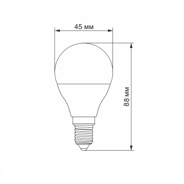 LED лампа VIDEX  G45e 7W E14 3000K - фото №3