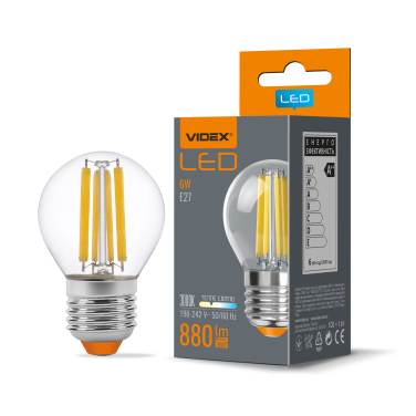 LED лампа VIDEX Filament G45F 6W E27 3000K