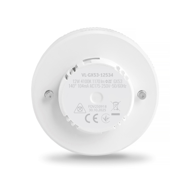 LED лампа VIDEX GX53 12W 4100K 220V - фото №3