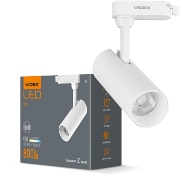 LED світильник трековий VIDEX 10W 4100K білий - фото
