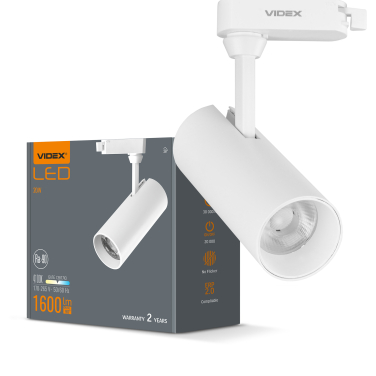 LED світильник трековий VIDEX 20W 4100K білий - фото