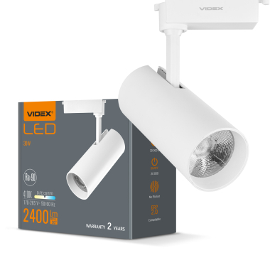 LED світильник трековий VIDEX 30W 4100K білий - фото