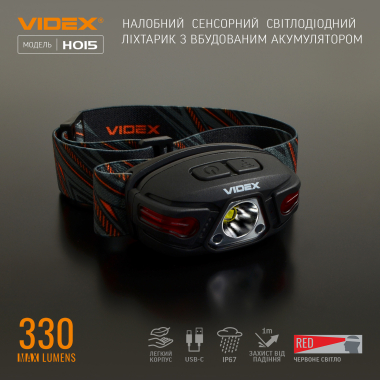 LED headlamp H015 VIDEX 330Lm 5000K - photo №3