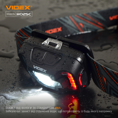 LED headlamp H025C VIDEX 310Lm 5000K - photo №6